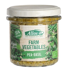 Farm vegetables doperwt basilicum van Allos, 6 x 135 g